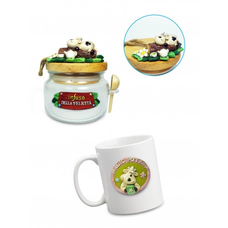 Quadrotte sale zucchero caffe mucca Alice