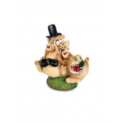 miniatura maiali sposi