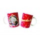 Tazza ceramica stampata con slitta e babbo natale