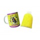 Tazza ceramica stampata con slitta e babbo natale