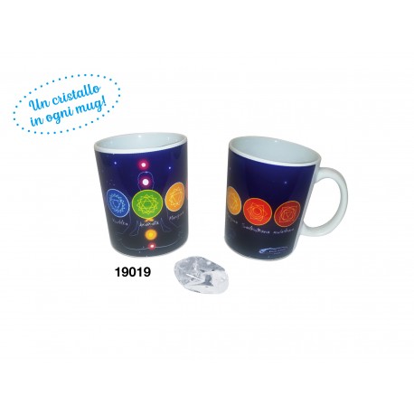 Tazza Chakra corpo umano con cristallo